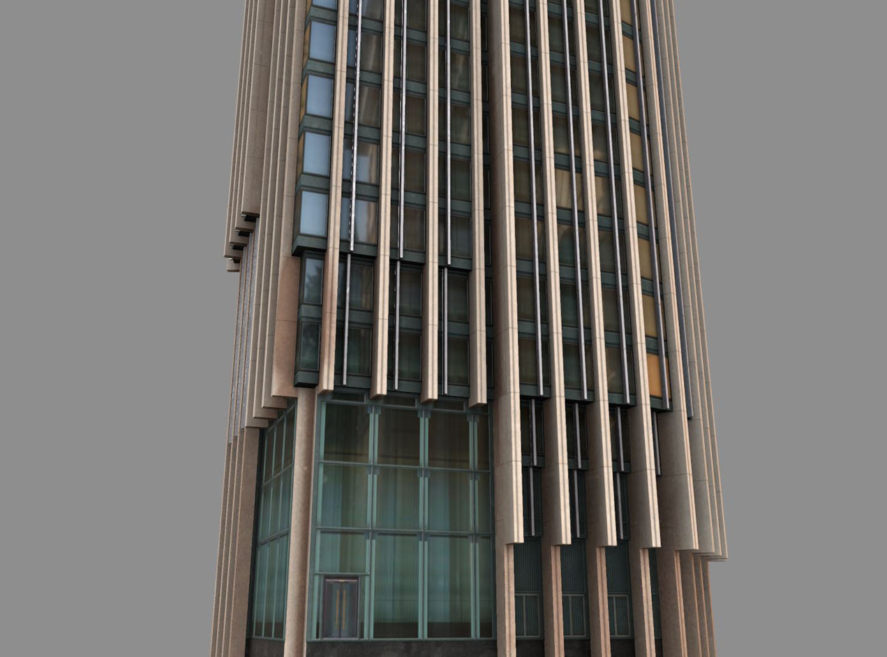 Kings Reach Tower London Low-poly 3D model_5