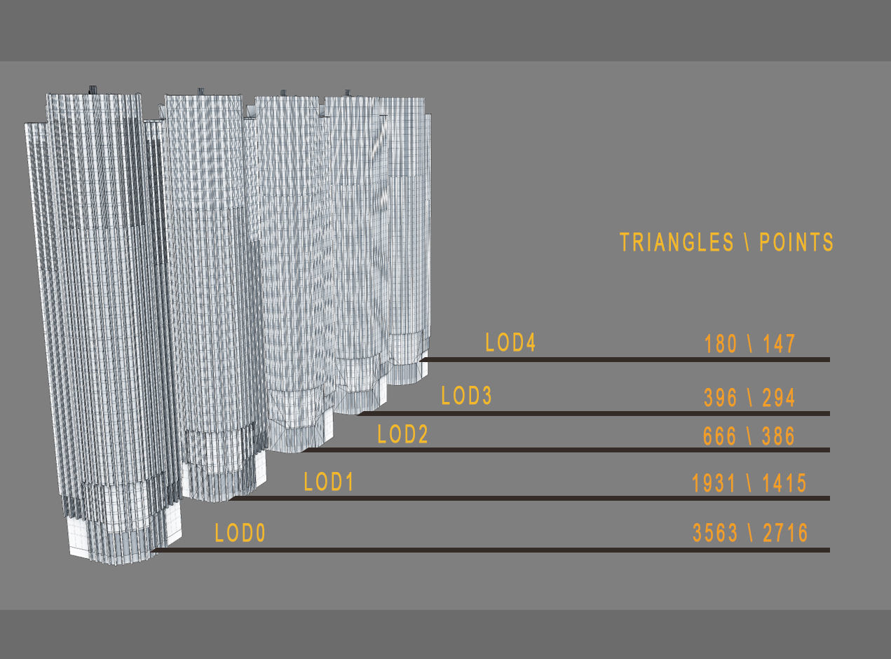 Kings Reach Tower London Low-poly 3D model_17