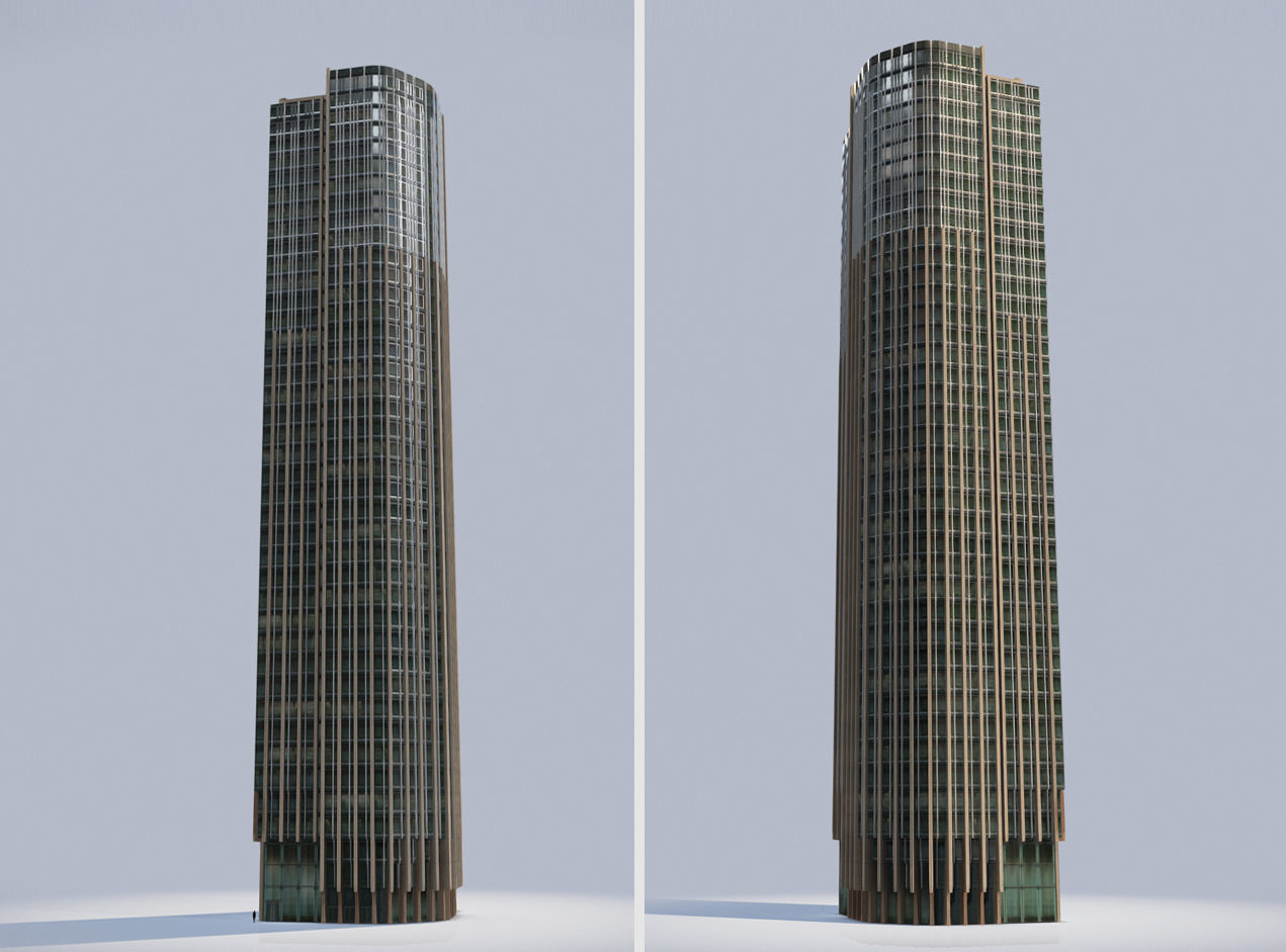 Kings Reach Tower London Low-poly 3D model_15