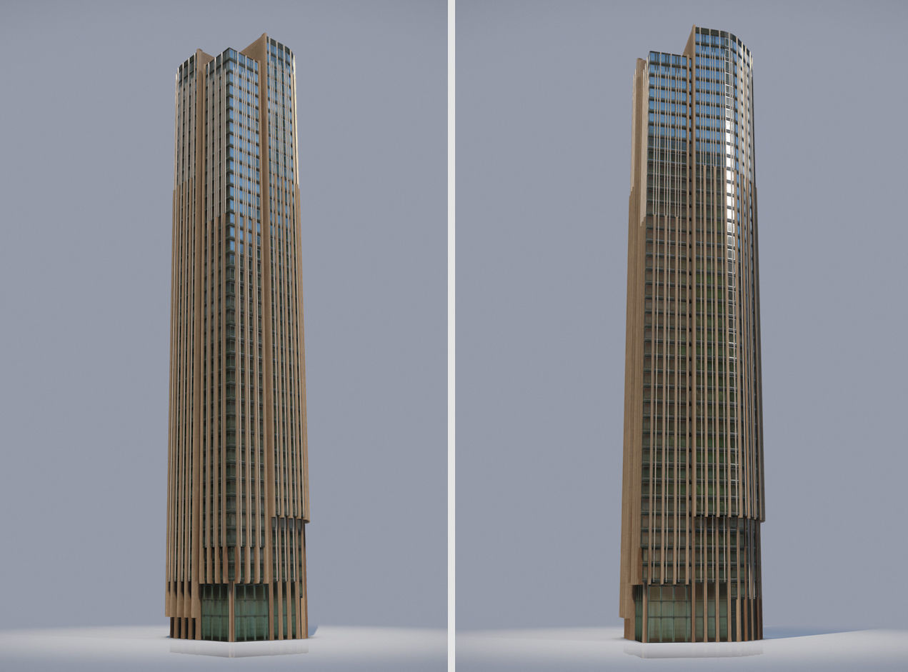 Kings Reach Tower London Low-poly 3D model_16