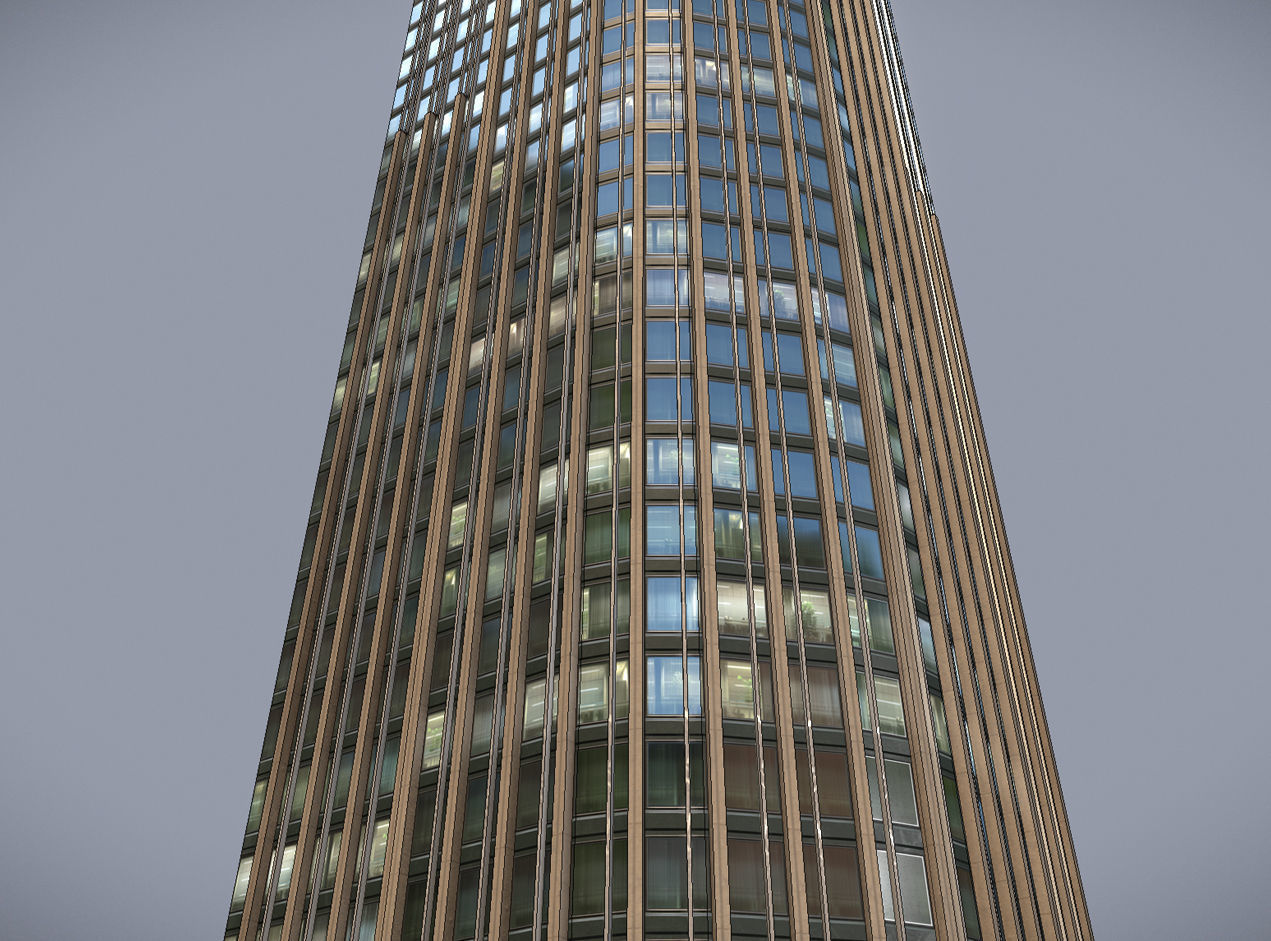 Kings Reach Tower London Low-poly 3D model_14