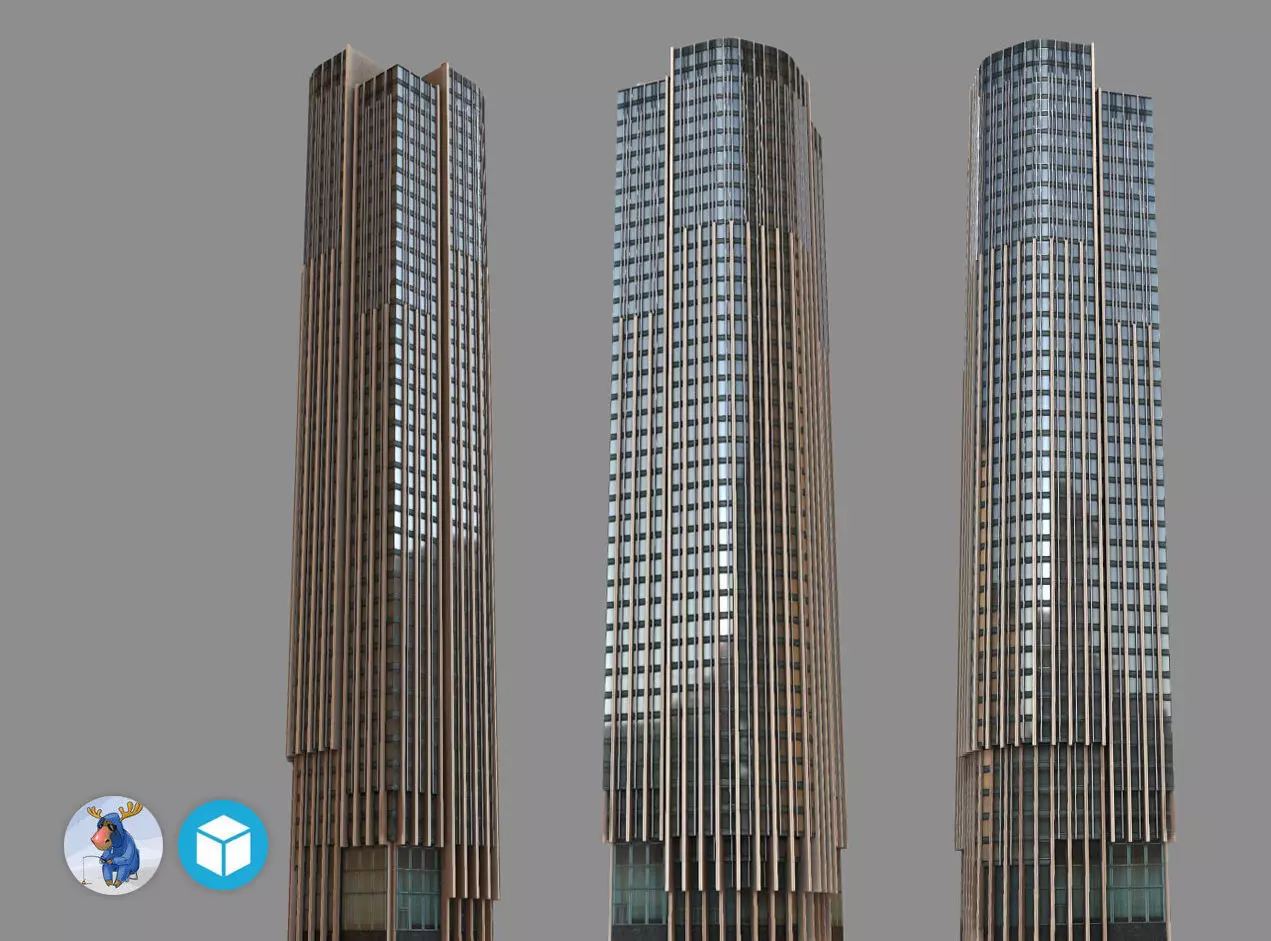 Kings Reach Tower London Low-poly 3D model_0