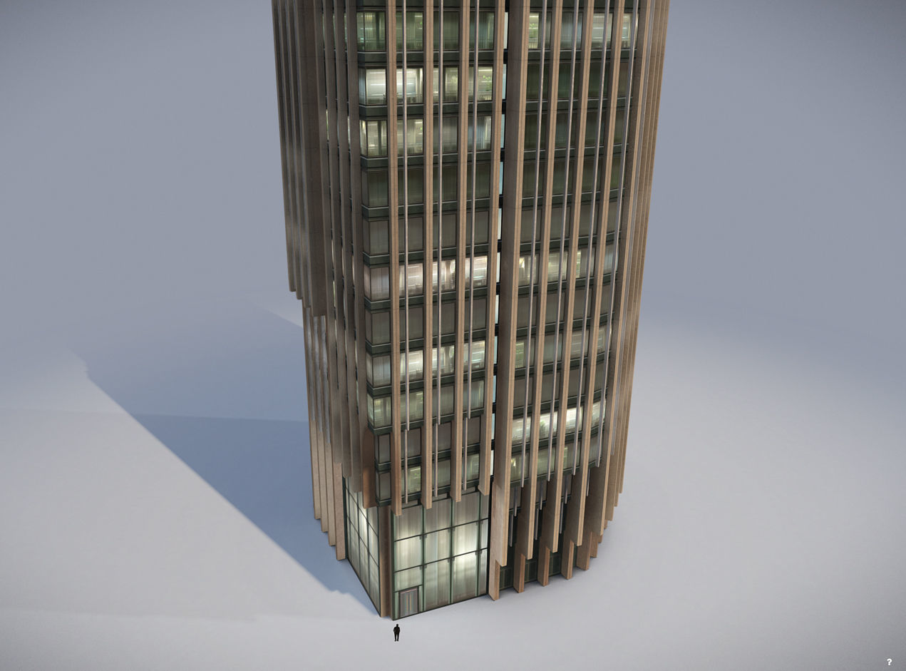 Kings Reach Tower London Low-poly 3D model_3