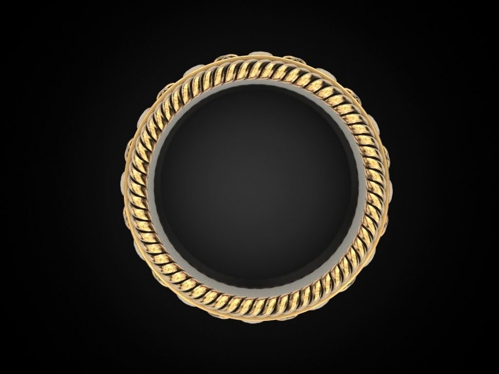Skulls ring 2 Many sizes of the USA 3D print model_22