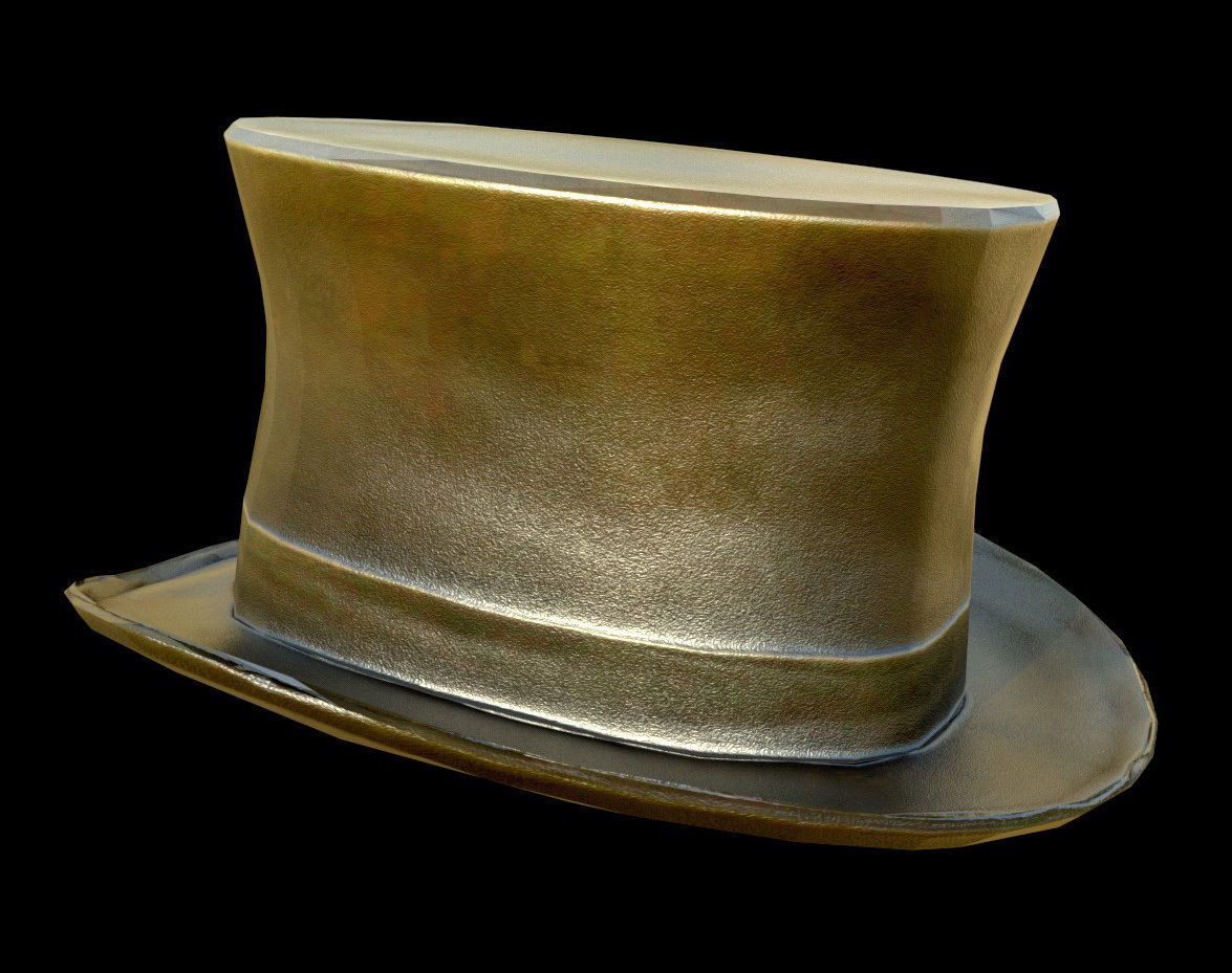 Top Hat - PBR - Textured Low-poly 3D model_2