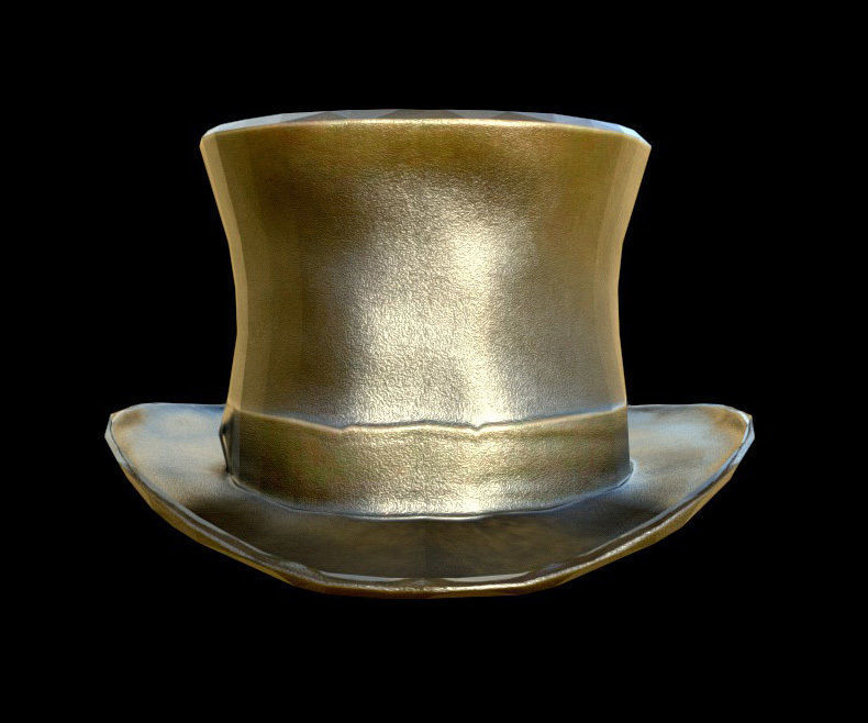 Top Hat - PBR - Textured Low-poly 3D model_3