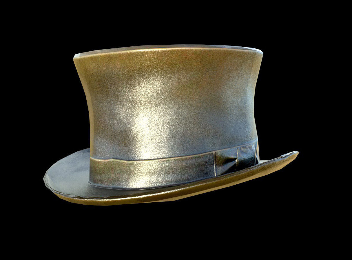Top Hat - PBR - Textured Low-poly 3D model_5