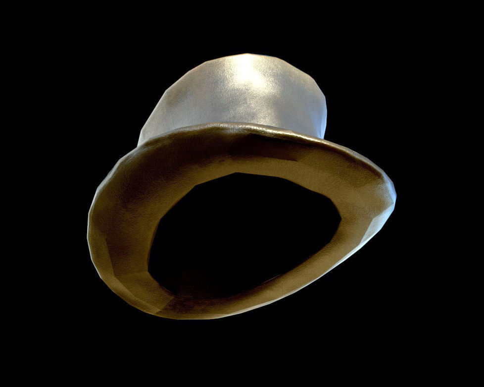 Top Hat - PBR - Textured Low-poly 3D model_4