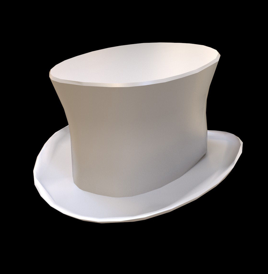 Top Hat Low-poly 3D model_1