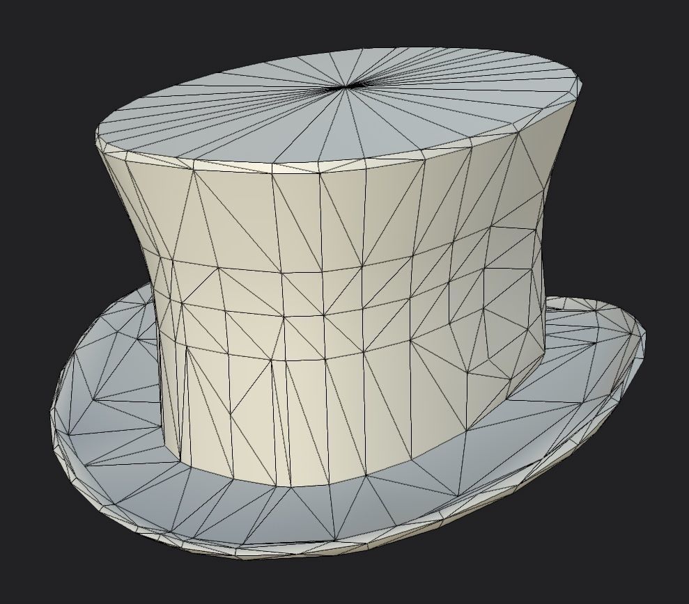 Top Hat Low-poly 3D model_5