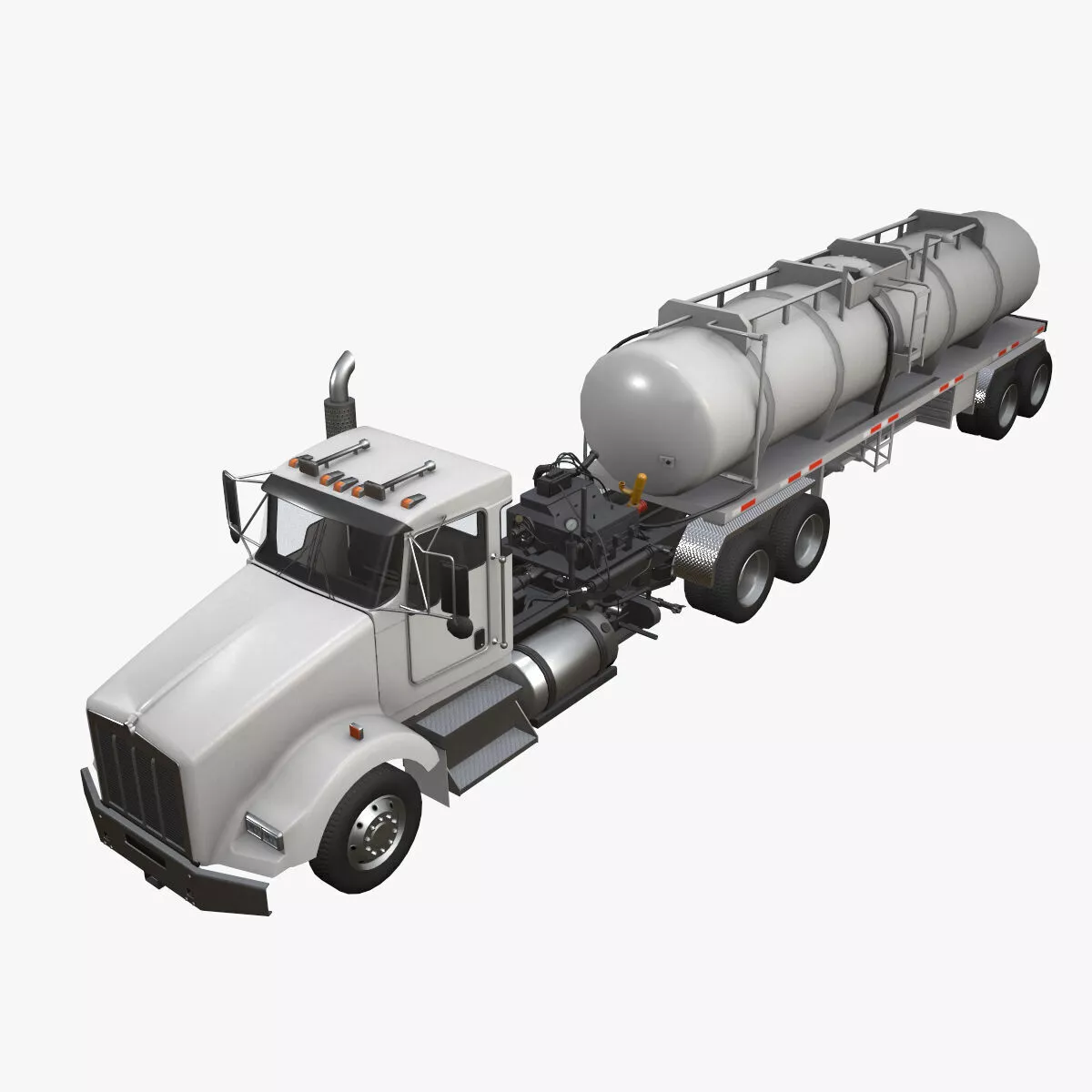 Oil Truck --173-- Low-poly 3D model