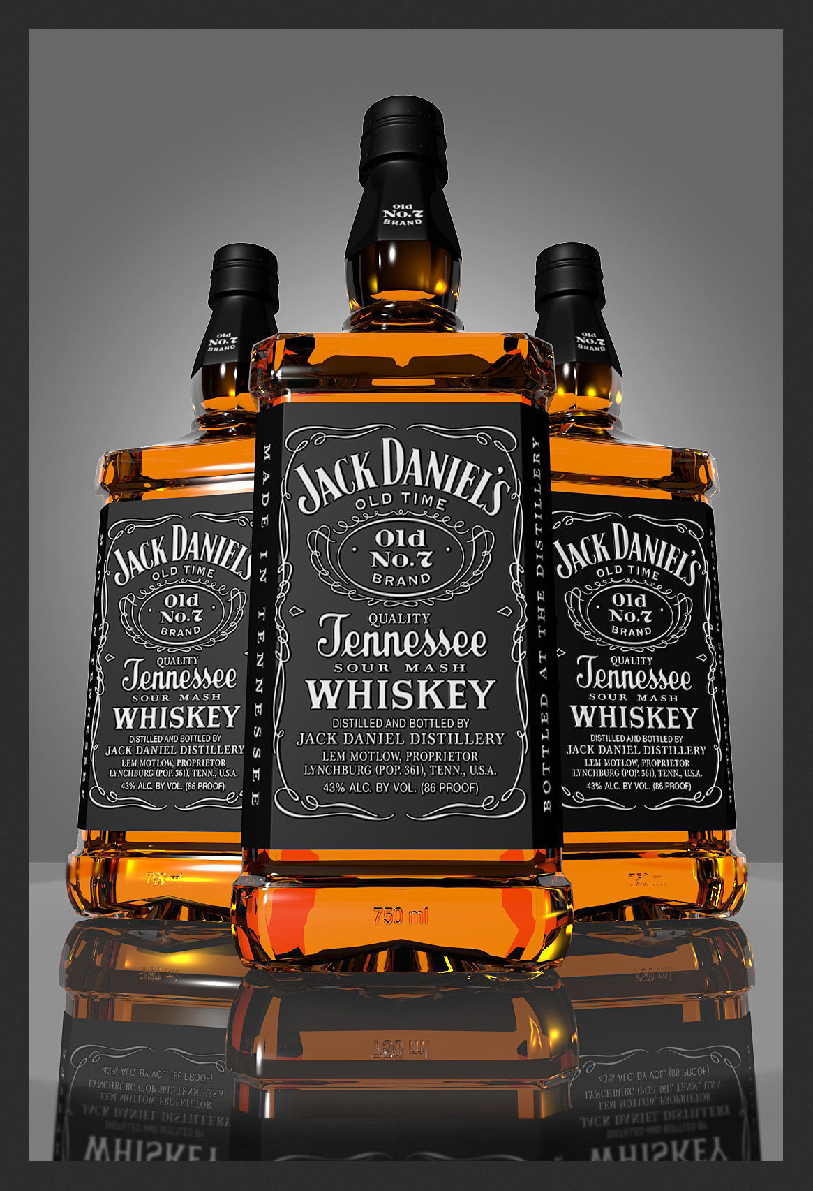 Jack Daniels Bottle 3D model_1