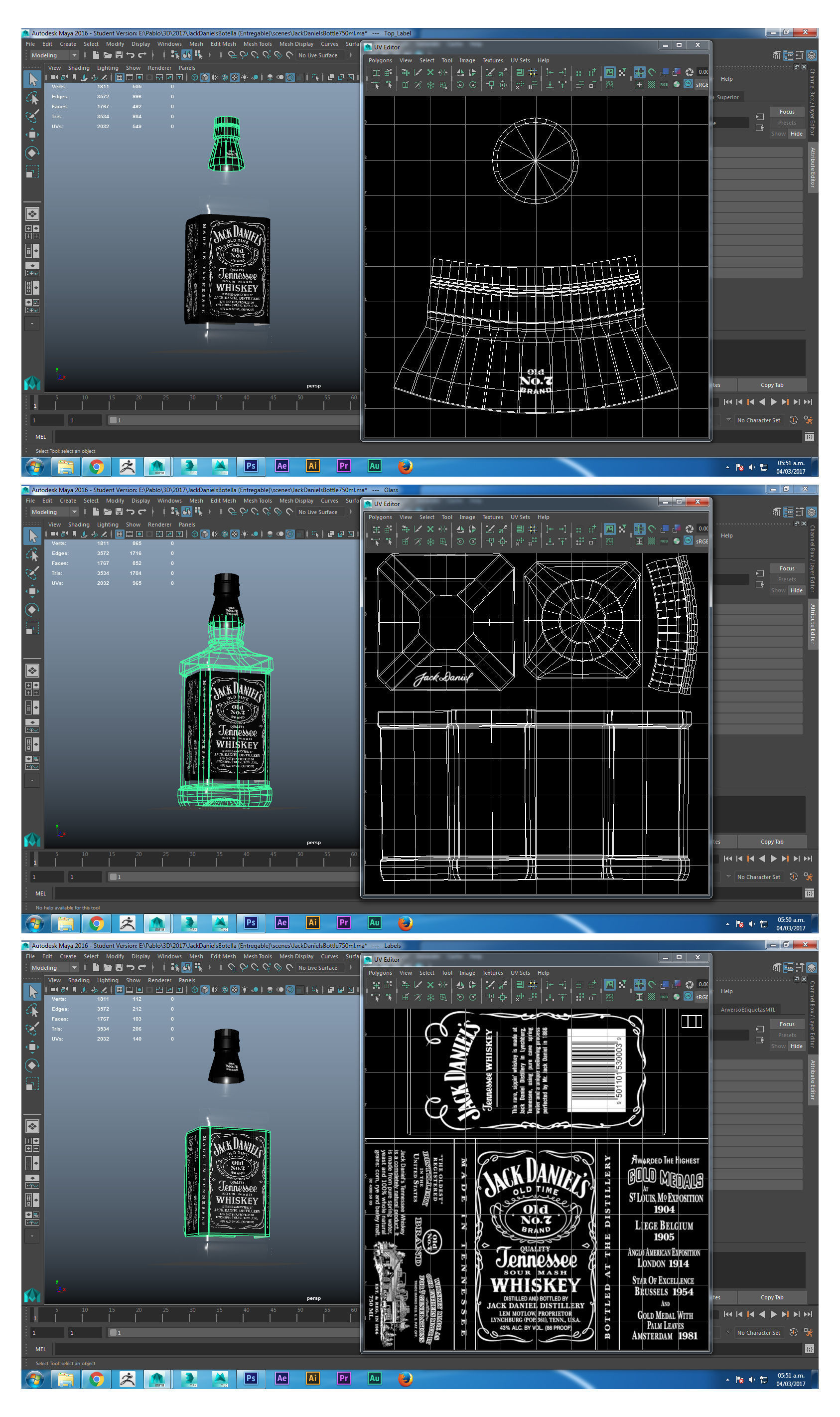Jack Daniels Bottle 3D model_6