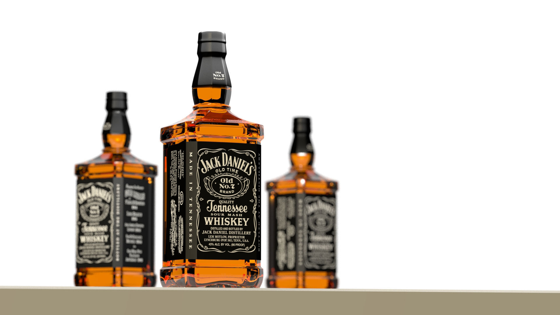 Jack Daniels Bottle 3D model_2