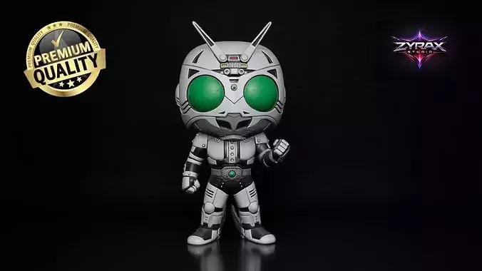 Shadowmoon Funko STL Kamen Rider Black RX Figure Chibi Villain