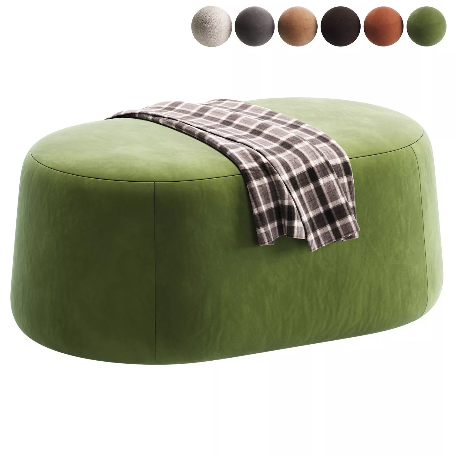 Pouf Curly 3 by divan 3D model