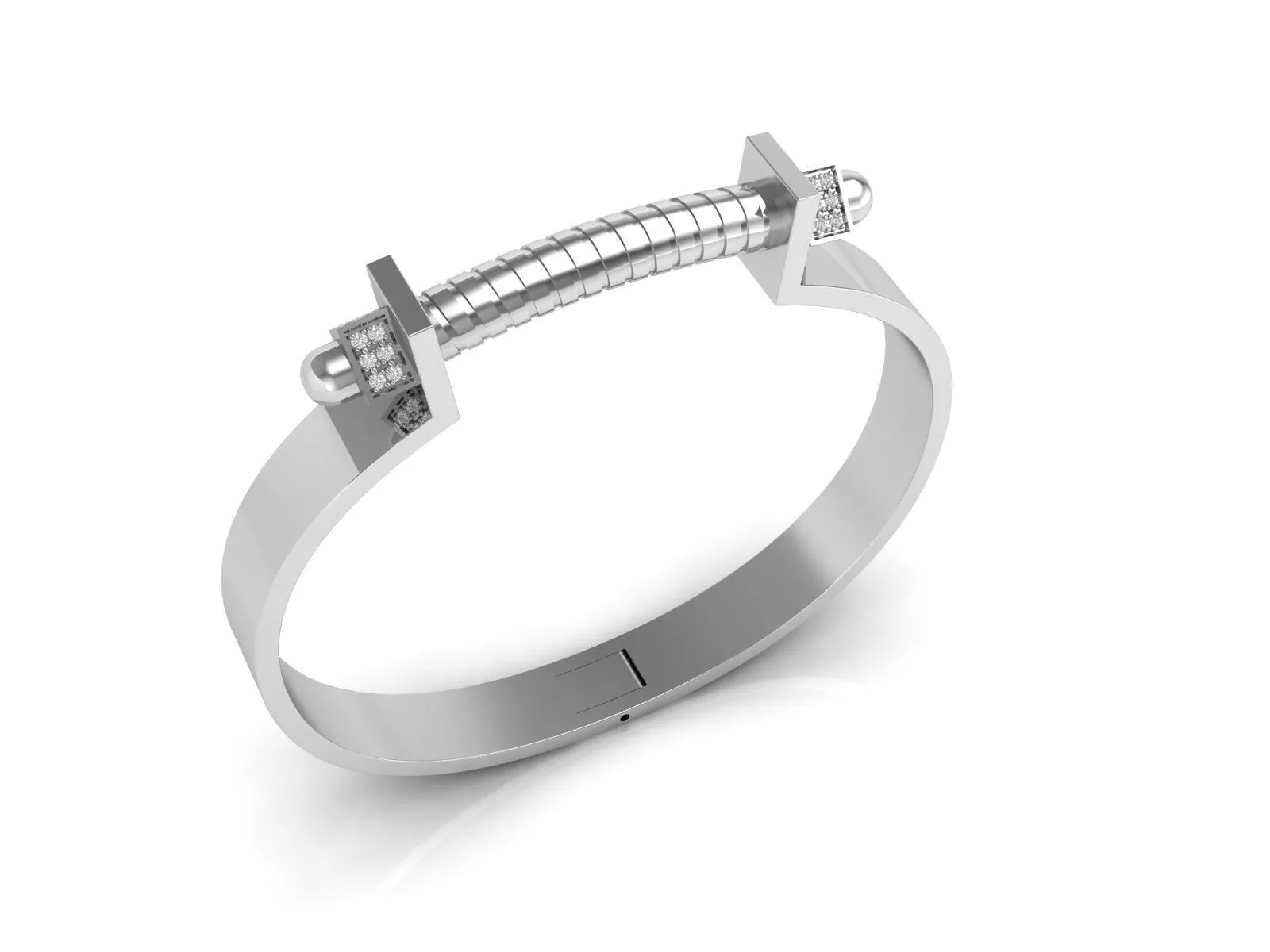 Luxury Nail Bracelet 3D Print Model Jewelry CAD STL 3DM 3D print model