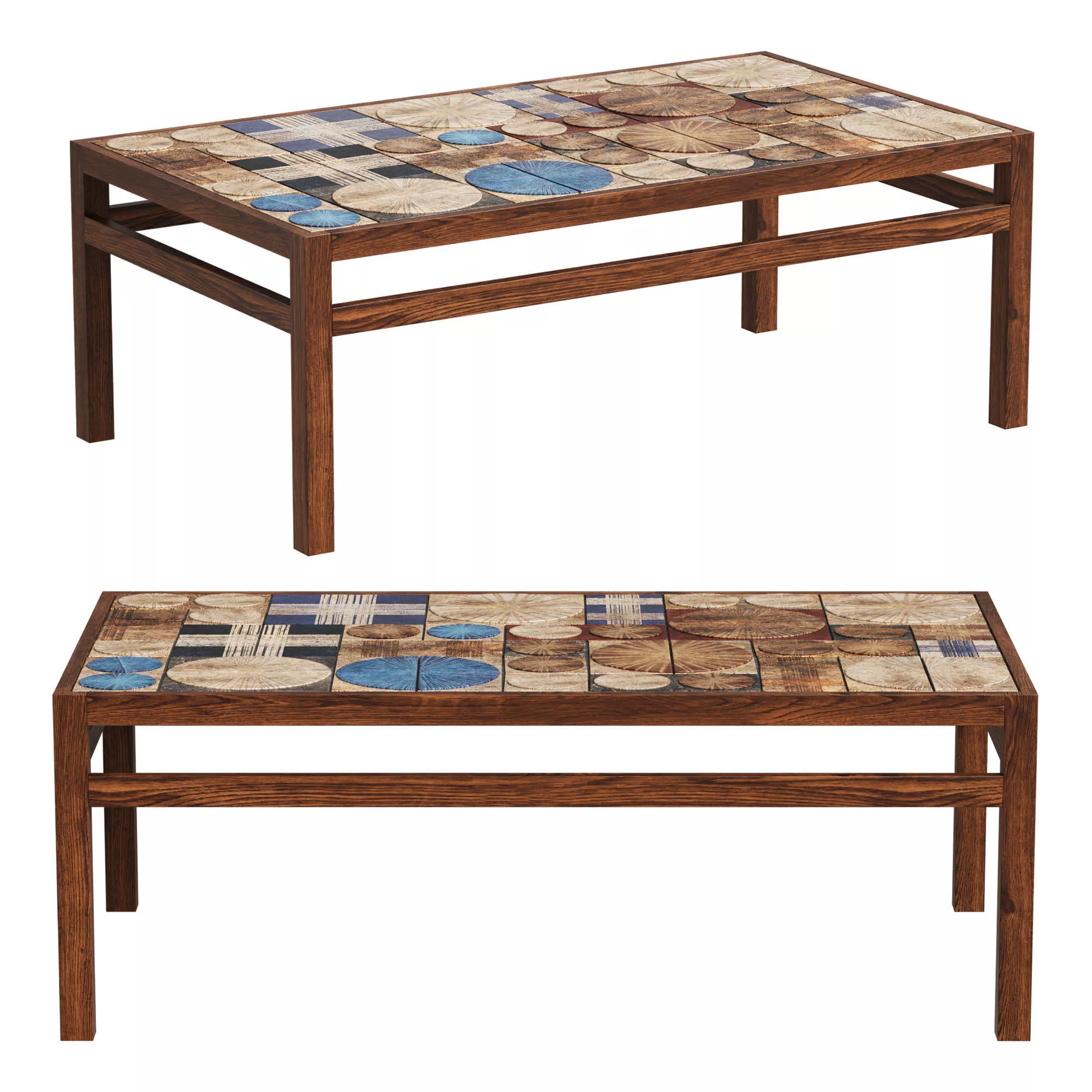 Tue Poulsen Ceramic Tile Coffee Table 3D model
