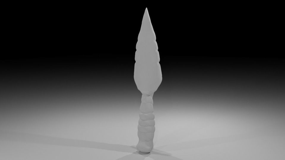Primitive Stone Knife Free 3D model_1