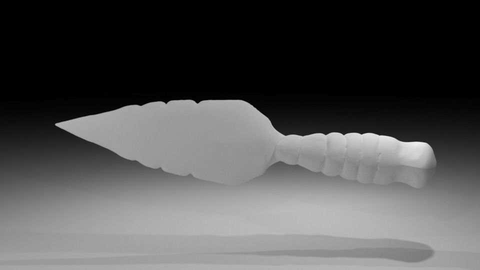 Primitive Stone Knife Free 3D model_0