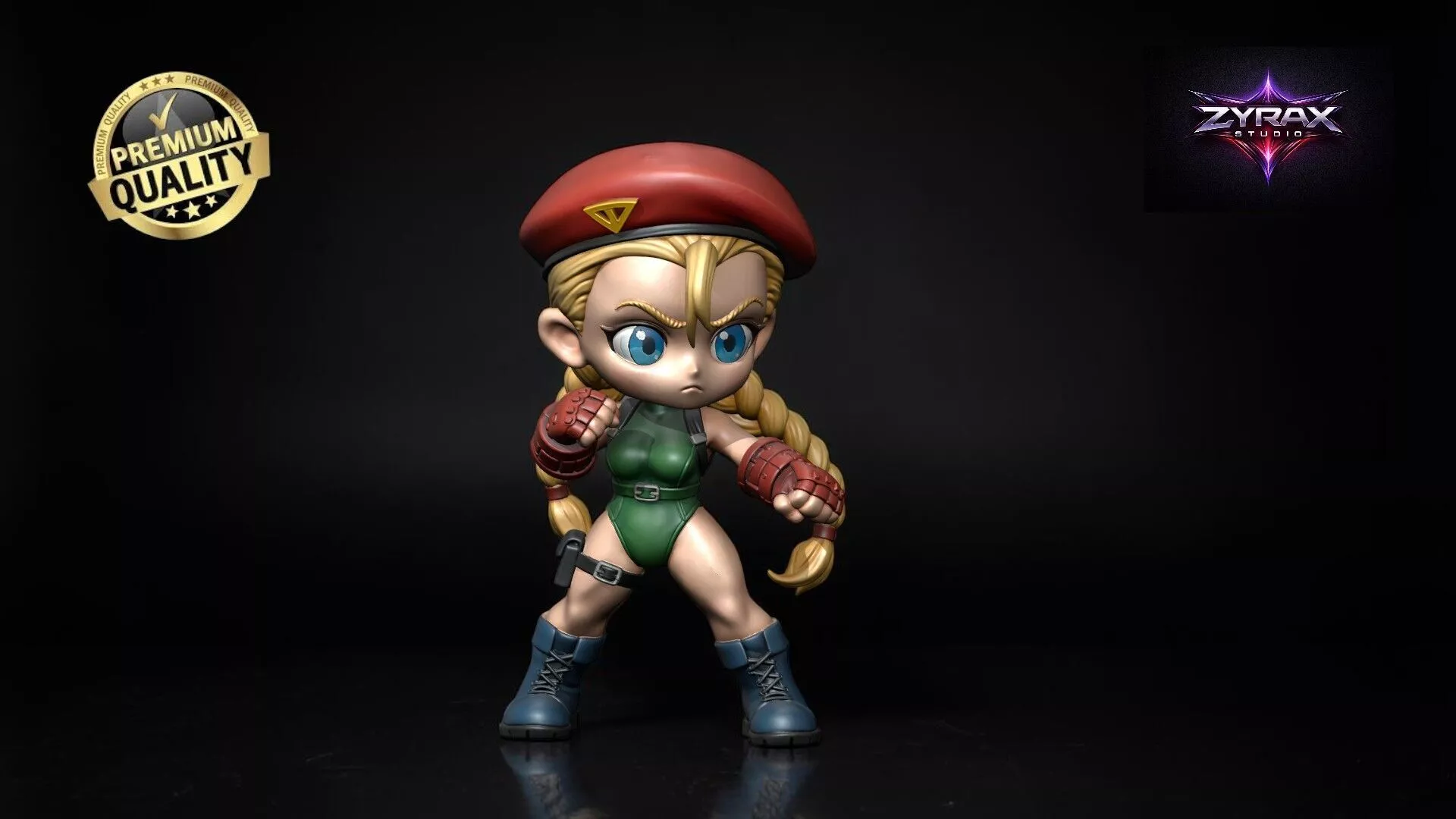 Cammy Funko STL Street Fighter Figure Chibi Fighter 3D Print 3D print model