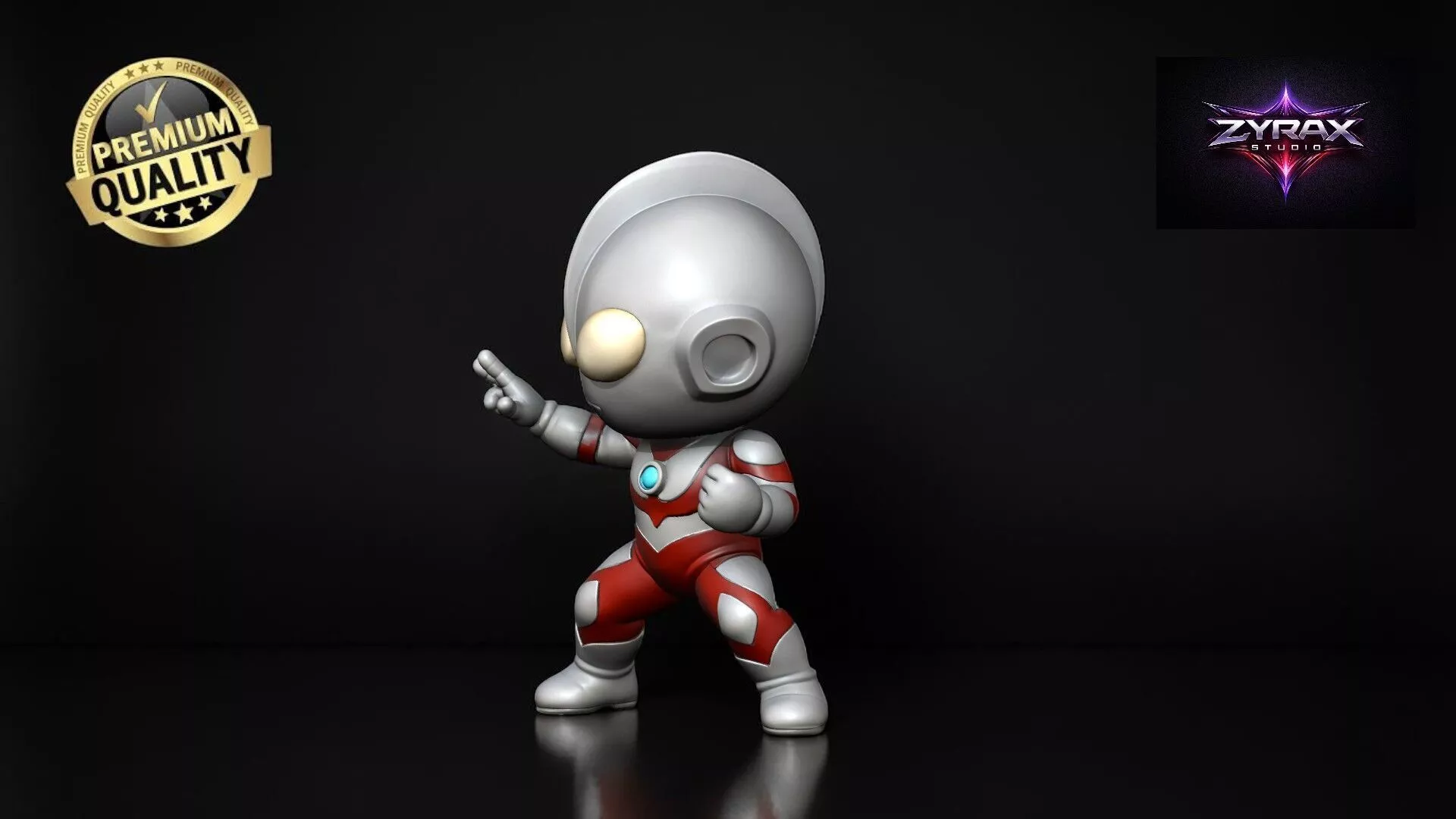 Ultraman Funko STL Tokusatsu Hero Figure Chibi 3D Print Model 3D print model