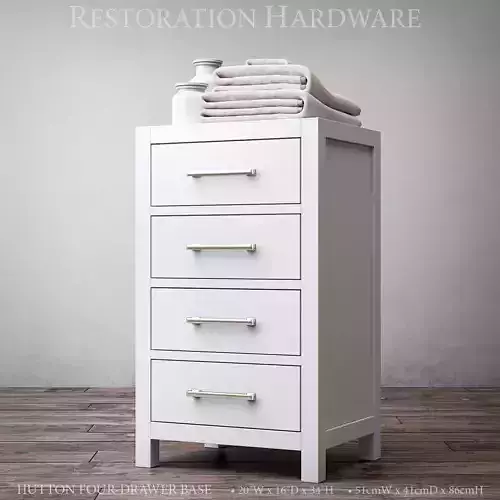 RH Hutton four-drawer base 3D model