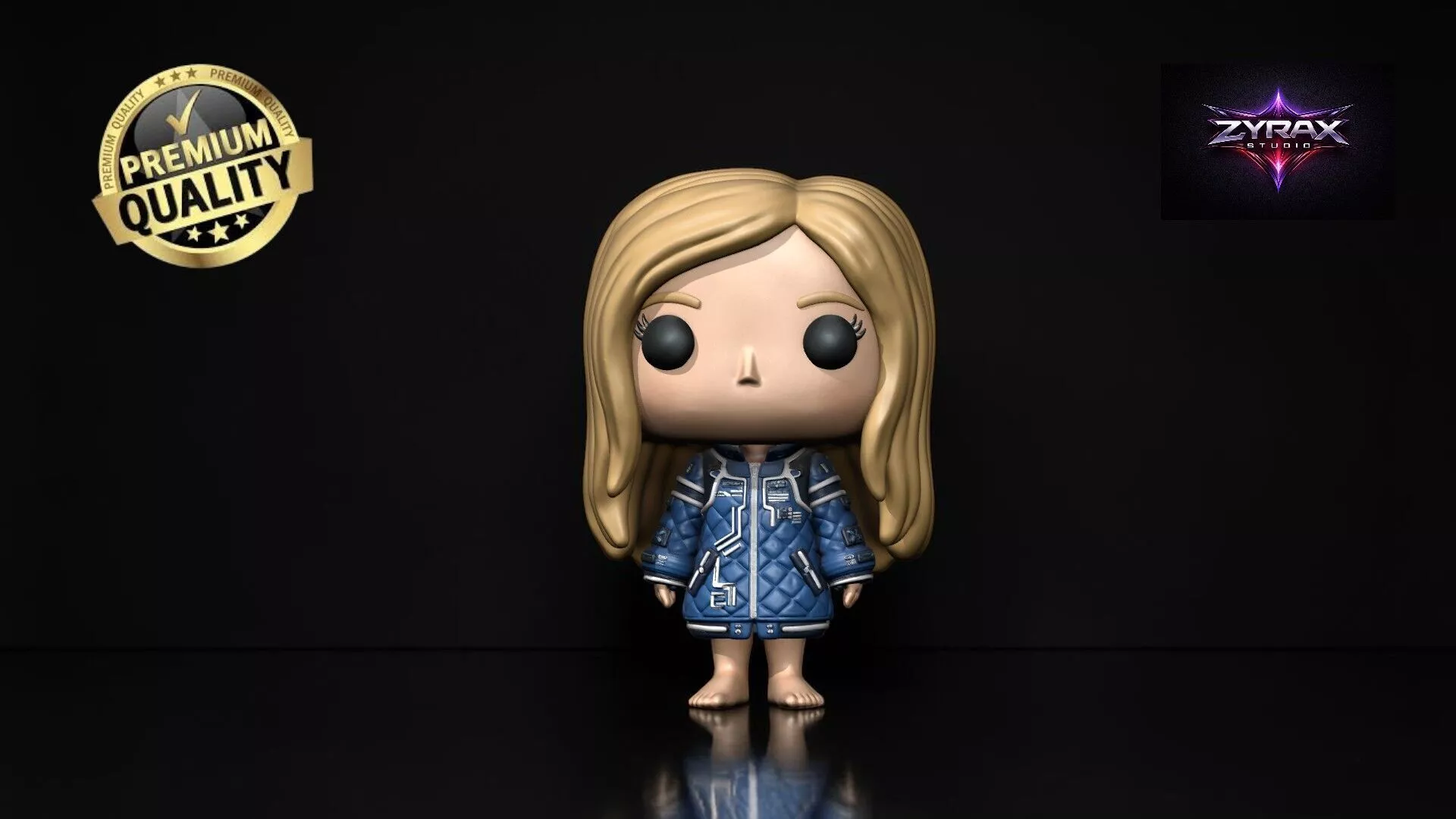 Pragmata Girl Funko STL Diana Character Figure 3D Print Model 3D print model
