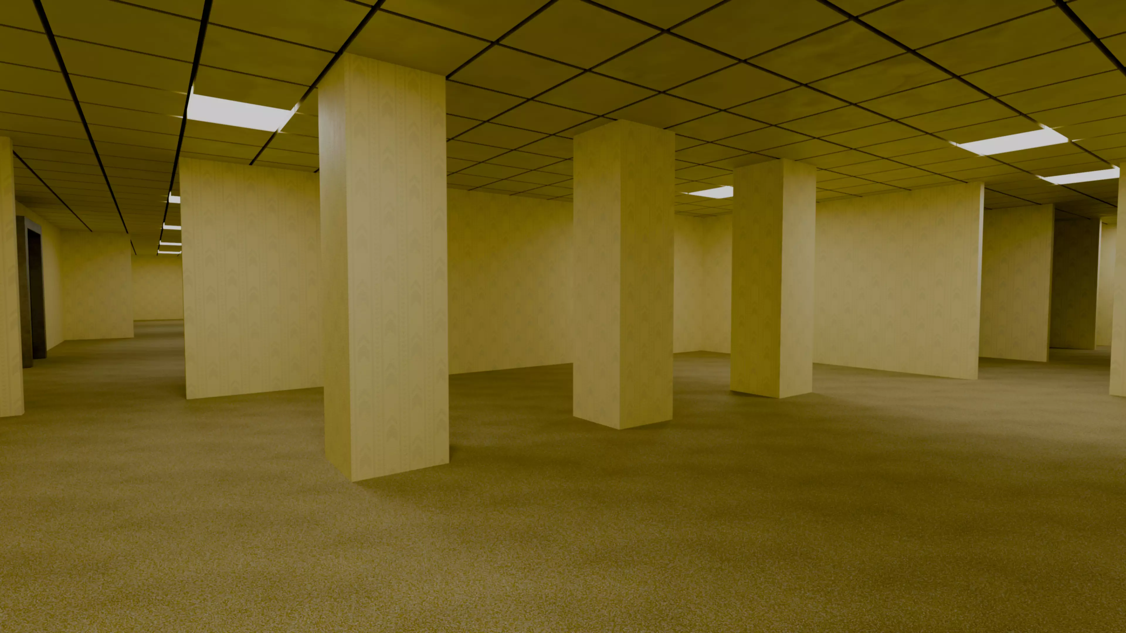 Game-Ready Backrooms Level 0 Map Low-poly 3D model
