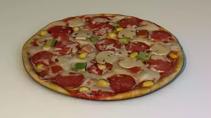 Pizza pepperoni 3D model