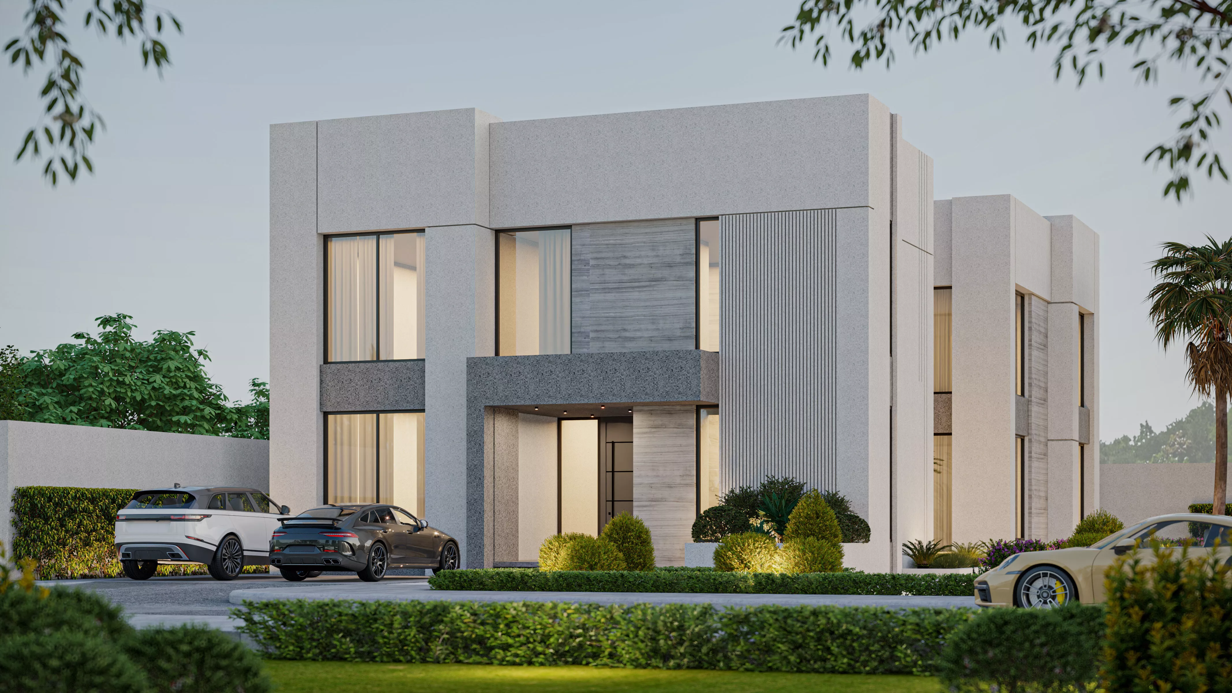 Modern Minimal Villa 4 - Vray Chaos Vantage Render 3D model