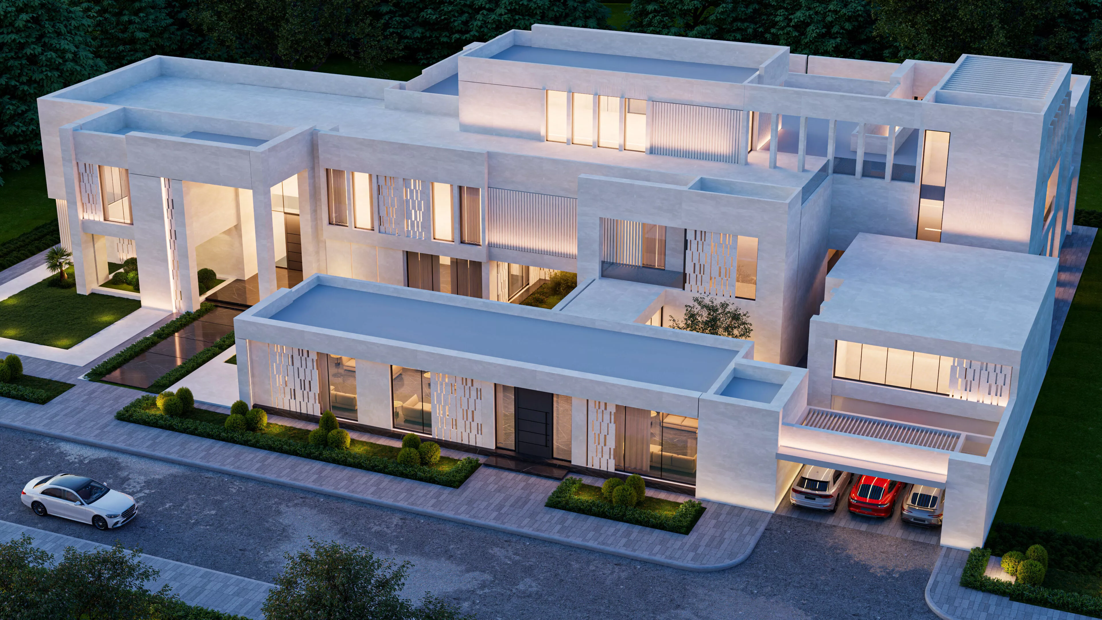 Modern Villa 5 - Vray Chaos Vantage Render 3D model