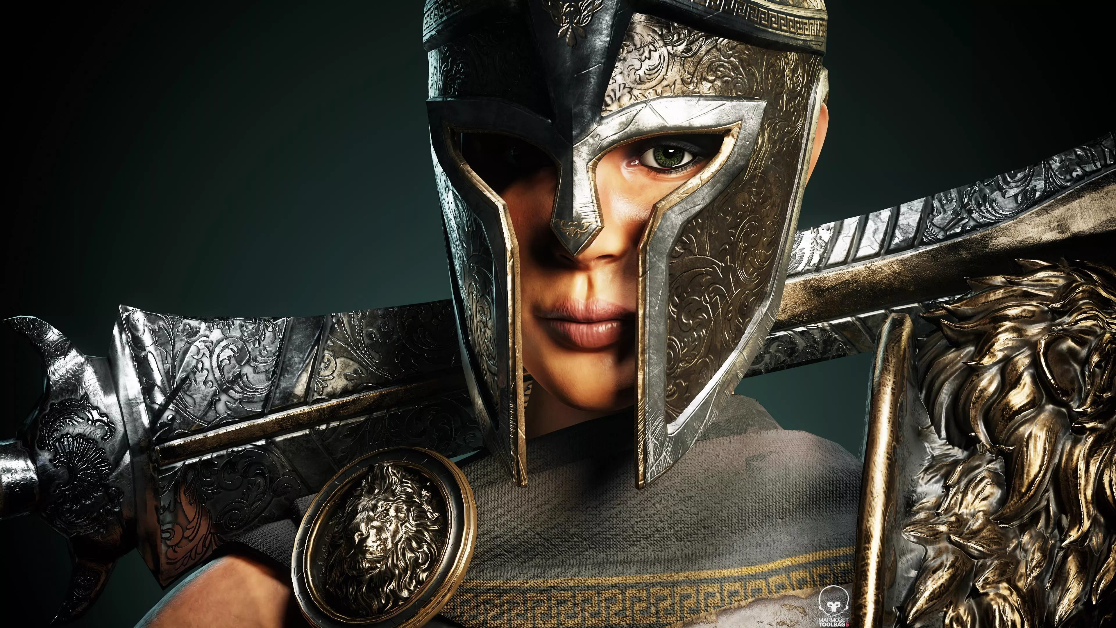 Lowpoly Warrior queen Free low-poly 3D model