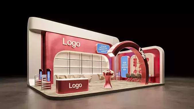 Exhibition Stand 3D model 5