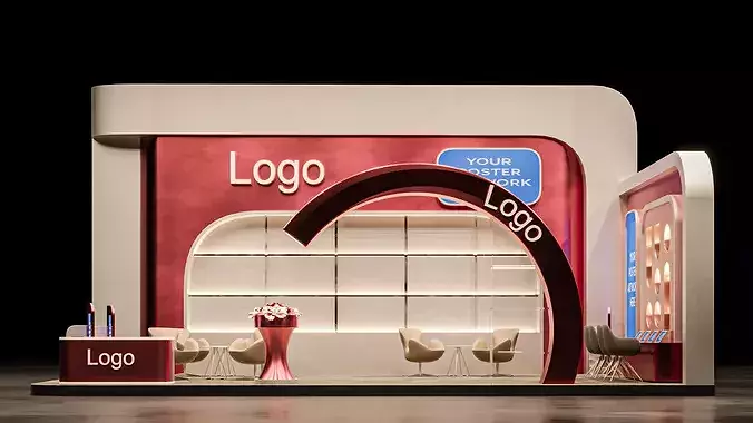 Exhibition Stand 3D model 3