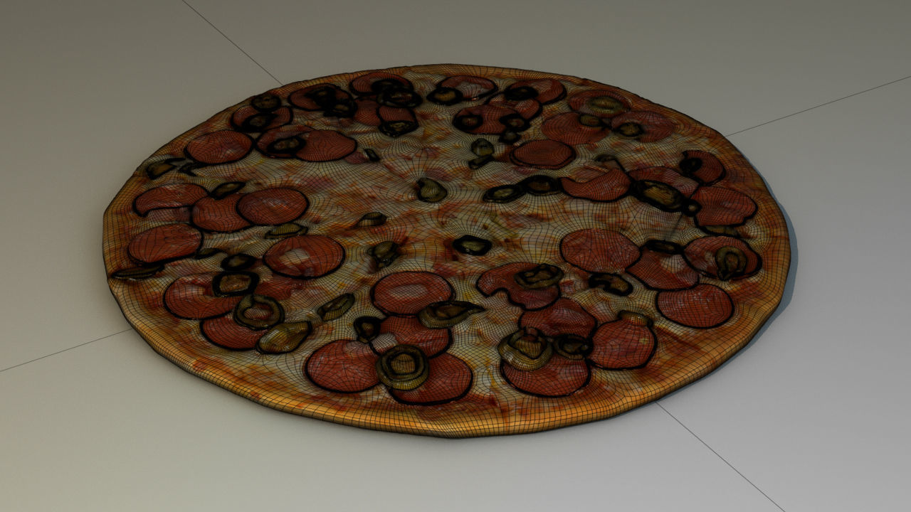 Pizza pepperoni 3D model_1