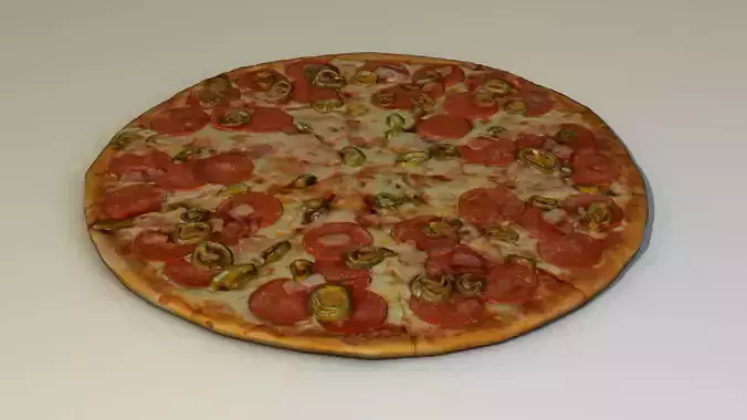 Pizza pepperoni 3D model