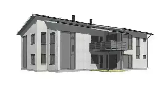 House modern with balconies
