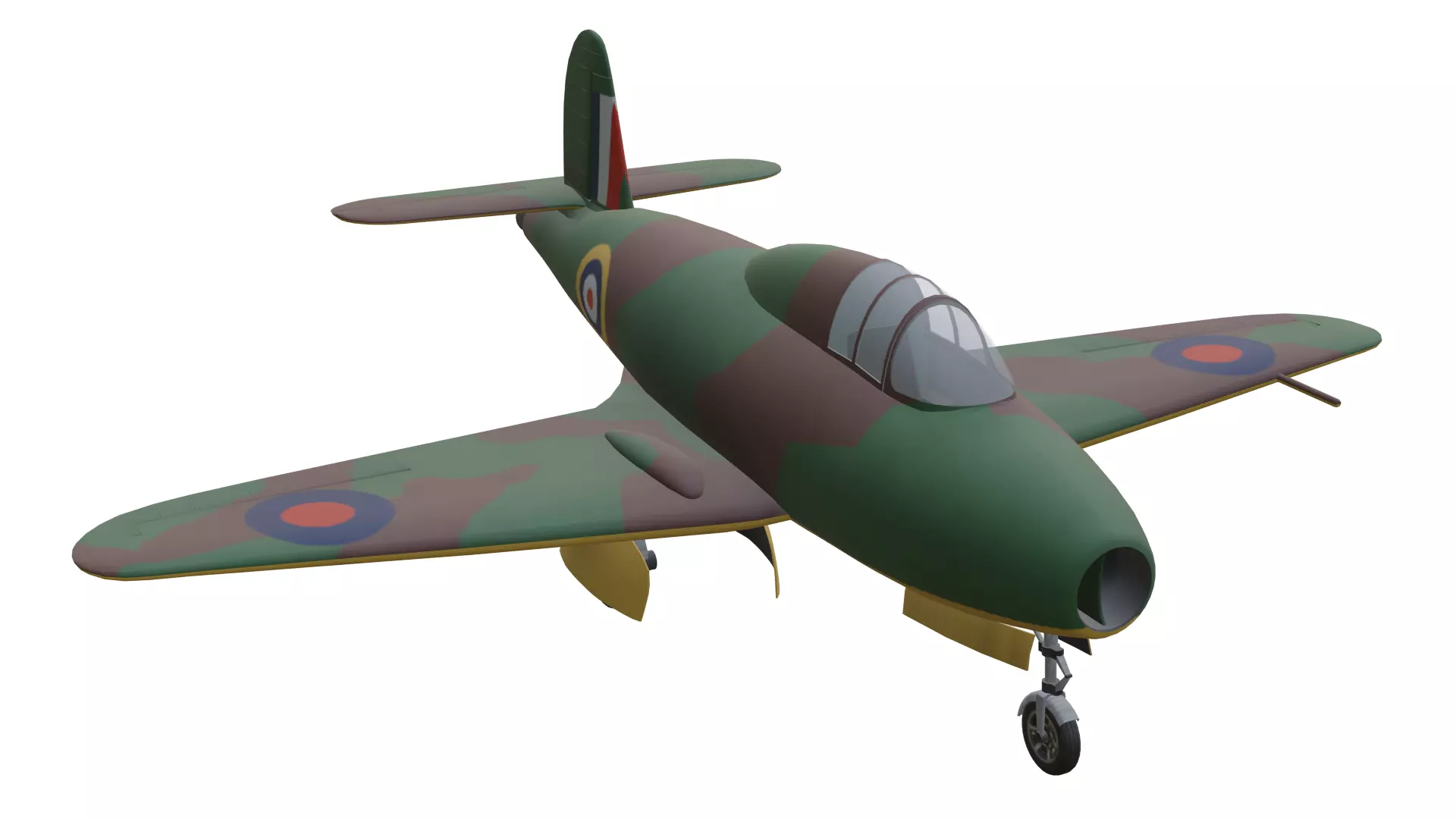 Gloster E2839 Low-poly 3D model