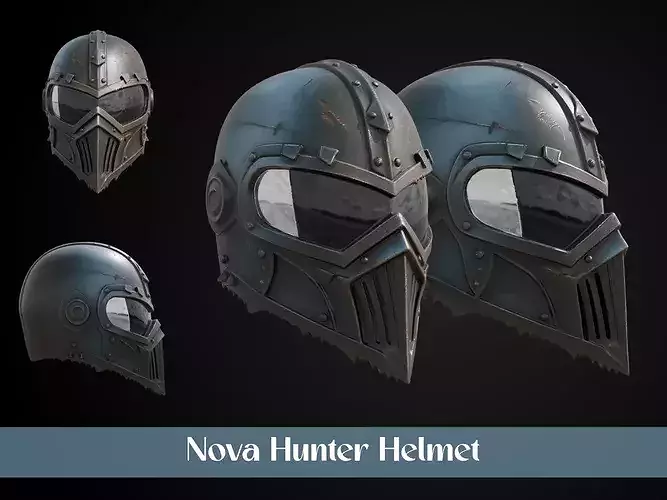 Stylized Interstellar Bounty Hunter Helmet - Nova Hunter