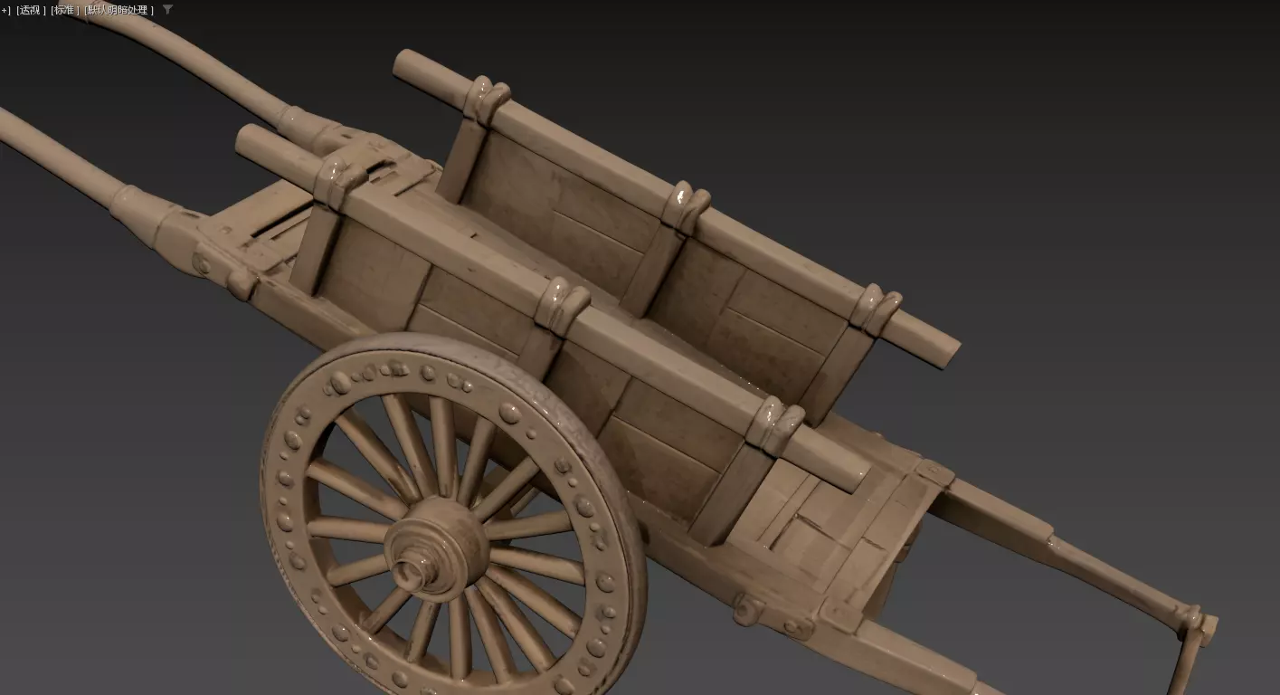 19- Human Powered Cart from the Song Dynasty 3D model