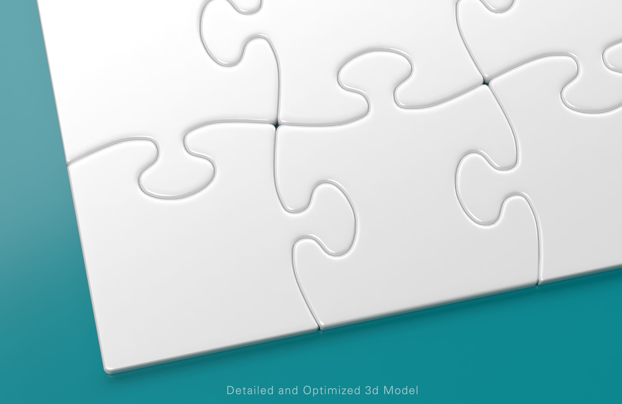 Puzzle Modular Pieces 3D model_2