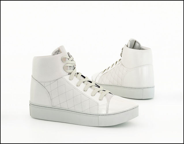 White ankle boot 3D model