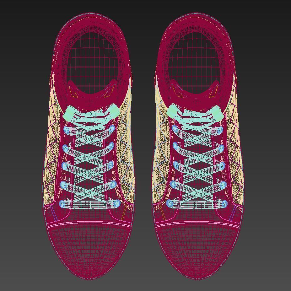 White ankle boot 3D model_7