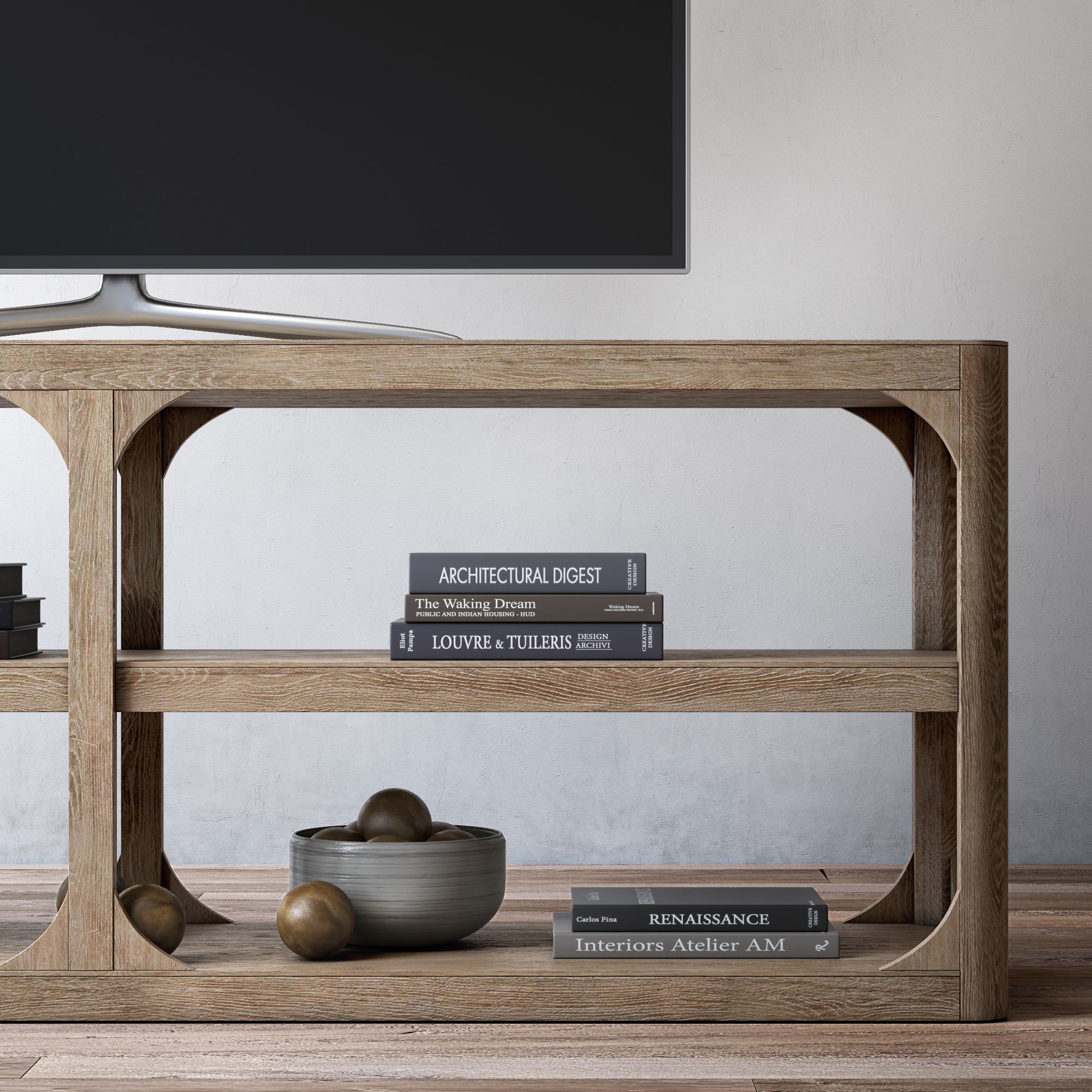 RH Martens 81in media console 3D model_3