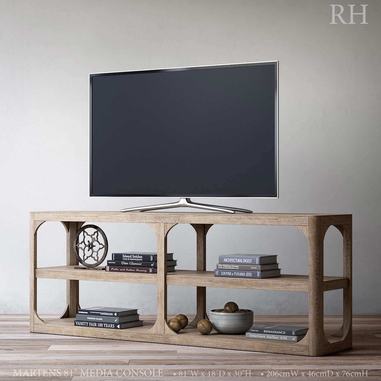 RH Martens 81in media console 3D model_1