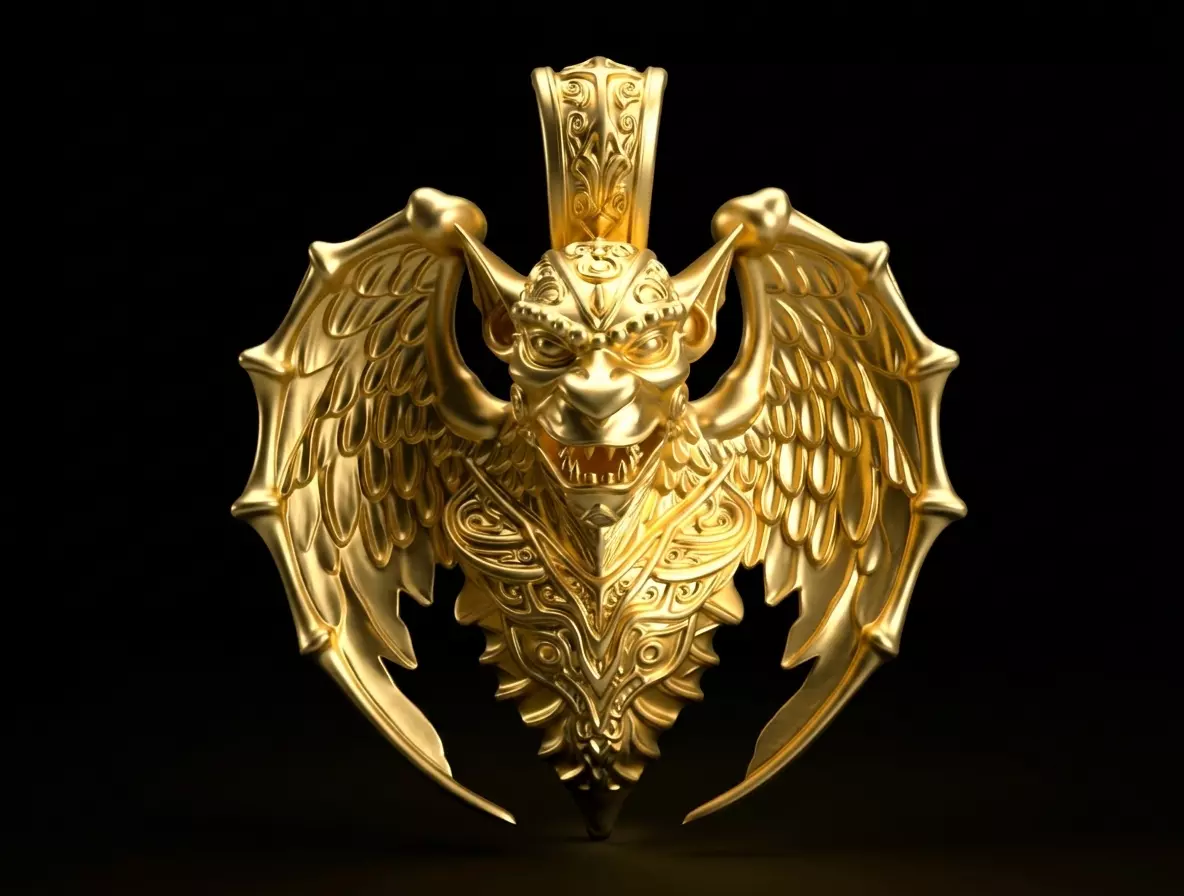 Gothic Gargoyle Guardian Pendant Solid and Hollow Versions 3D print model