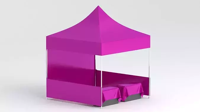 Display tent mockup pink