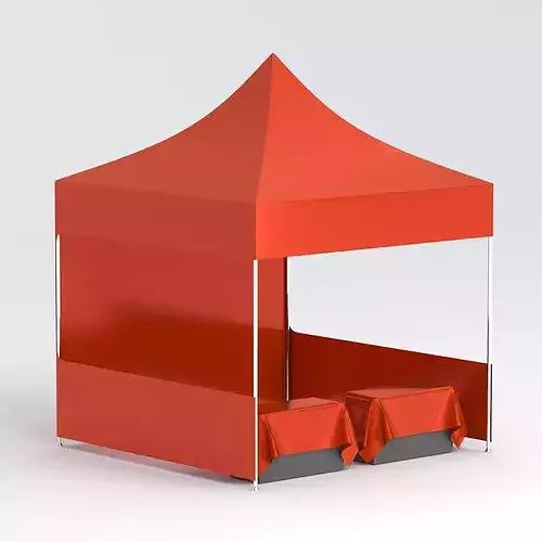 Display tent mockup Red
