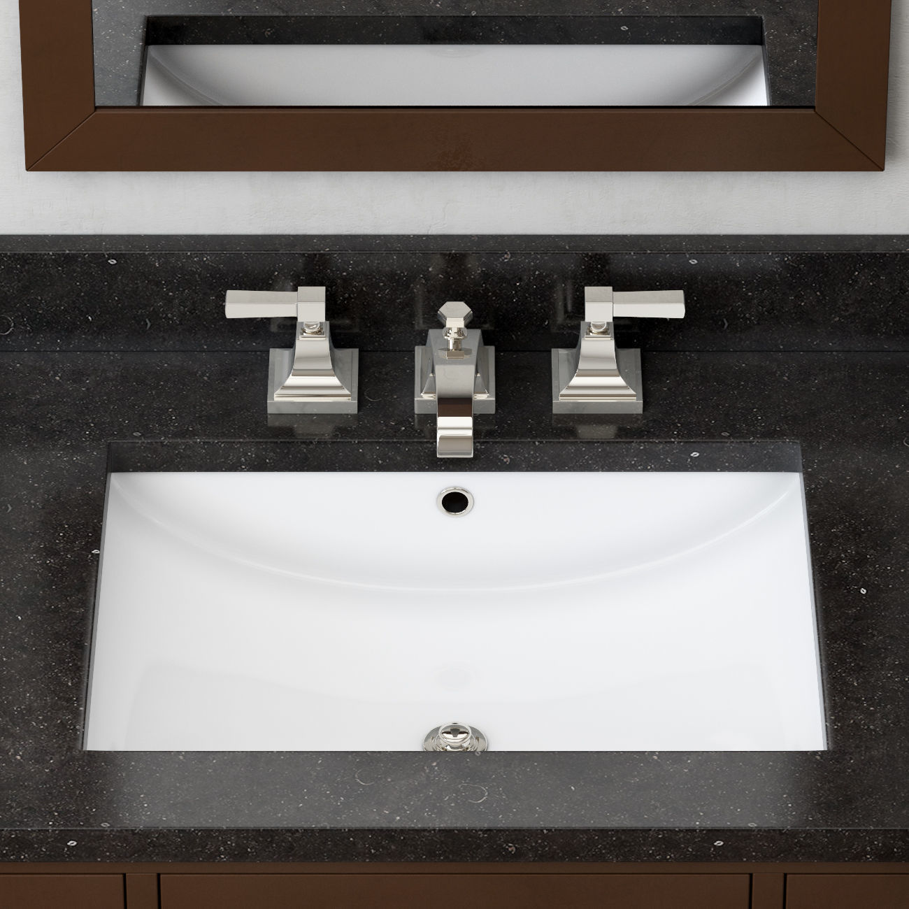 RH Hutton single floating vanity espresso 3D model_4